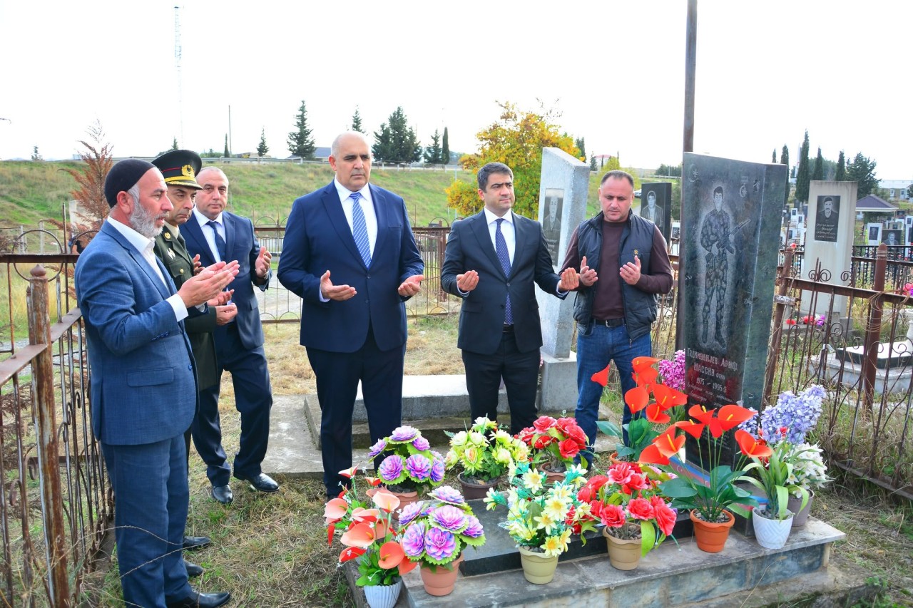 Ağstafada şəhidlərin xatirələri yad olundu - FOTOLAR